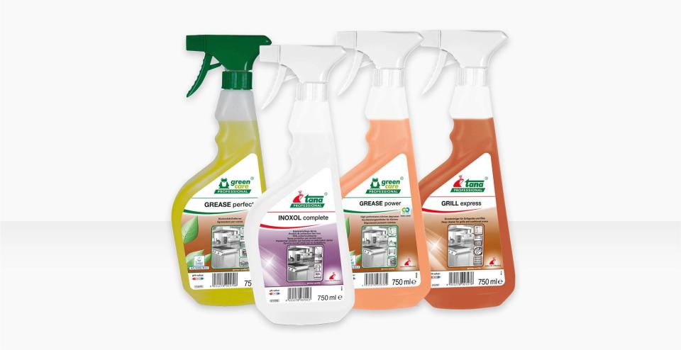 Green Care Professional og Tana Professional klar-til-brug rengøringsprodukter