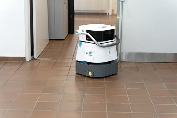 Billede af en gulvvaskrobot